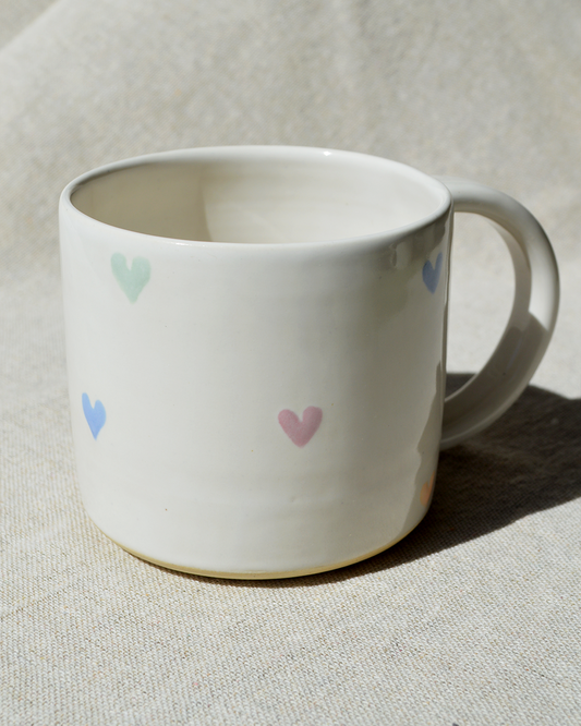 Hearts Mug - White