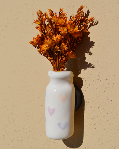 Dried Flower Colourful Hearts Magnet