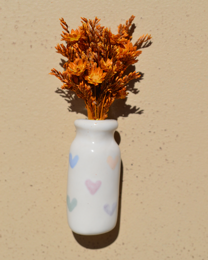 Dried Flower Colourful Hearts Magnet