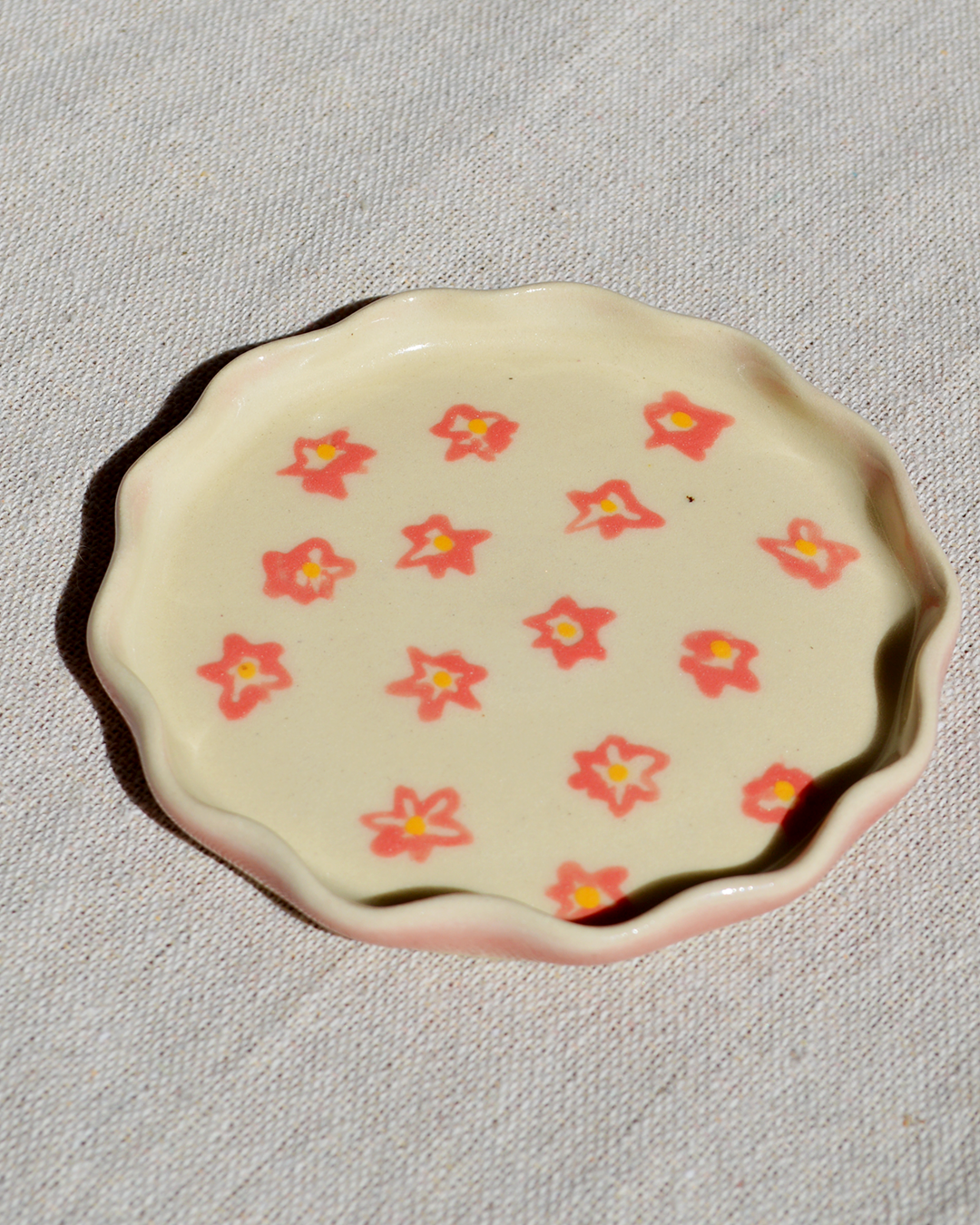 Wavy Flowers Trinket Dish