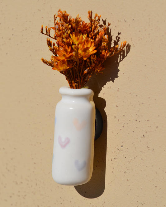 Dried Flower Colourful Hearts Magnet