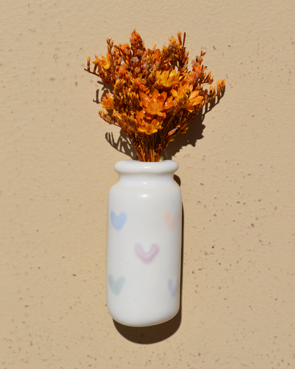 Dried Flower Colourful Hearts Magnet