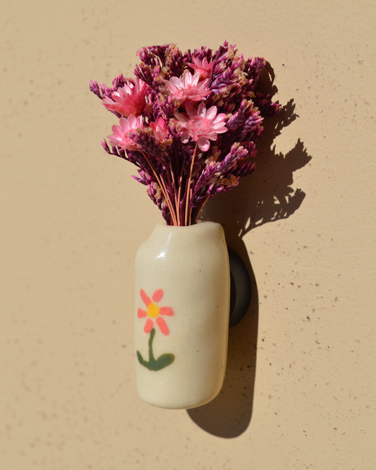 Dried Flower Pink Flower Magnet