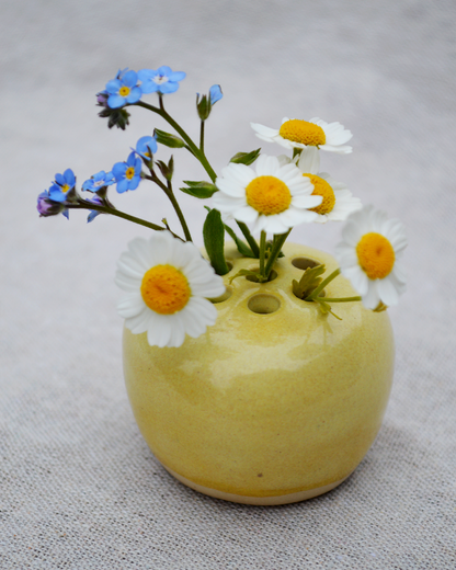Yellow Round Flower Vase